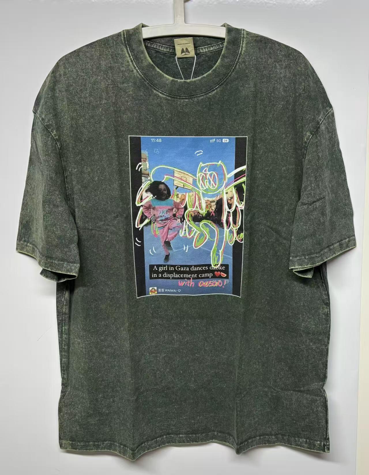 零元拍：艺术家 WAIWAI  OWSON 品牌260克重磅潮流Oversize T恤L码拍品为L码，颜色以实物为准