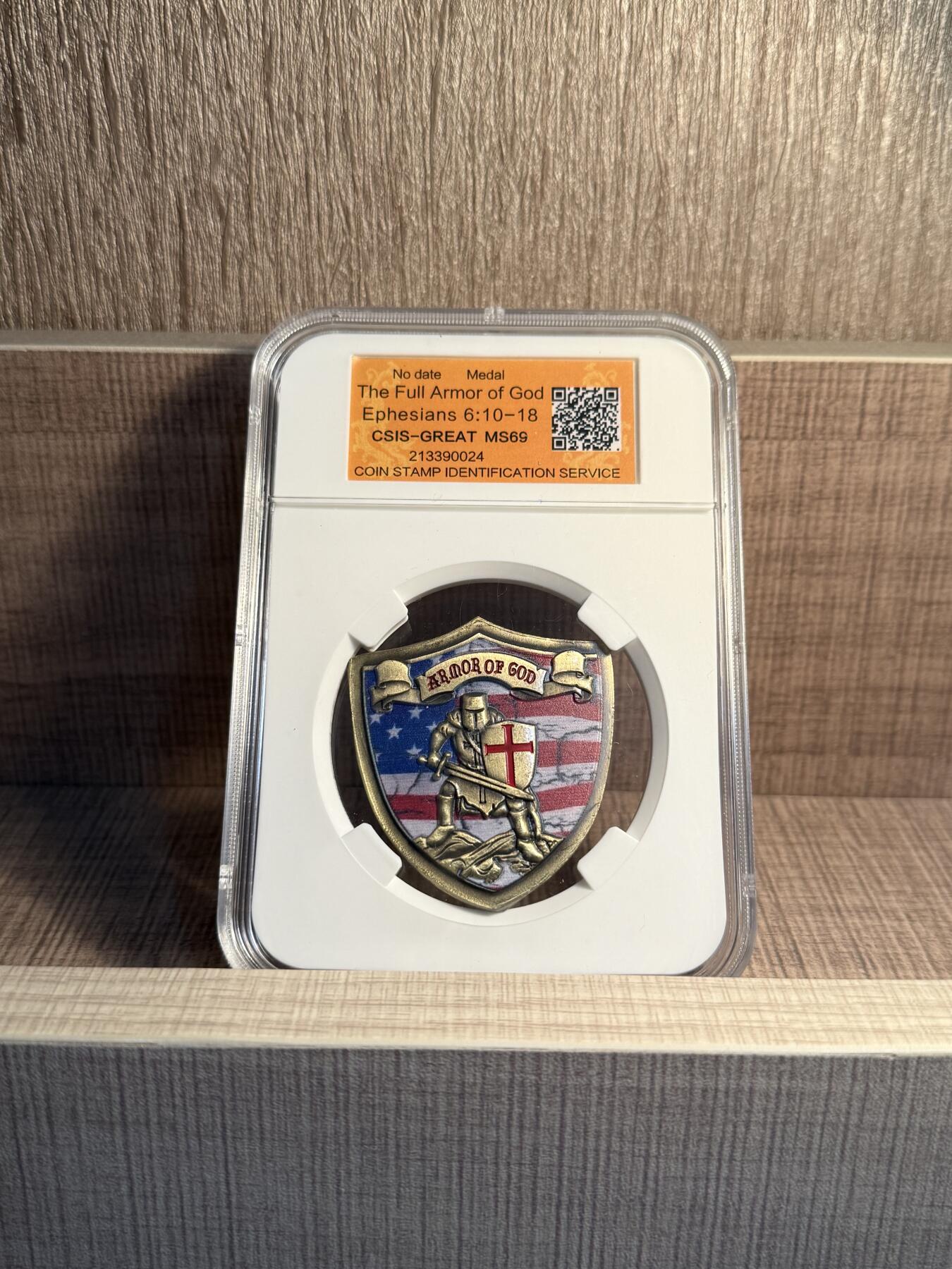 CSIS-GREAT评级精品钱币拍卖第三百二十四期 上帝武装 盾徽纪念章 CSIS69