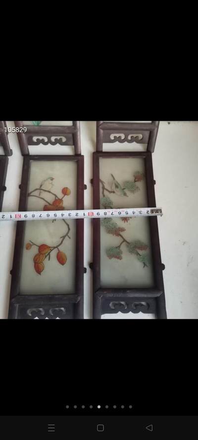 老物件六联小屏风！精美手绘花鸟图案，实木框装，每幅尺寸乘以24厘米  画面绘制竹子小鸟、梅花小鸟、兰花小鸟等，画工细腻生动！木质框架保存完 - 老物件六联小屏风！精美手绘花鸟图案，实木框装，每幅尺寸乘以24厘米  画面绘制竹子小鸟、梅花小鸟、兰花小鸟等，画工细腻生动！木质框架保存完