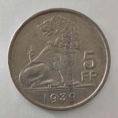 老蟹的宝藏🏴‍☠️ III - 比利时1939年5法郎