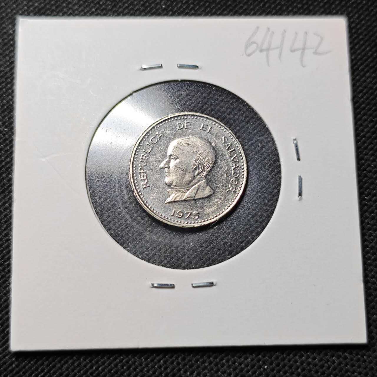 KK钱币收藏小铺  第364场  2月预留时间 周末发货  1975萨尔瓦多25分