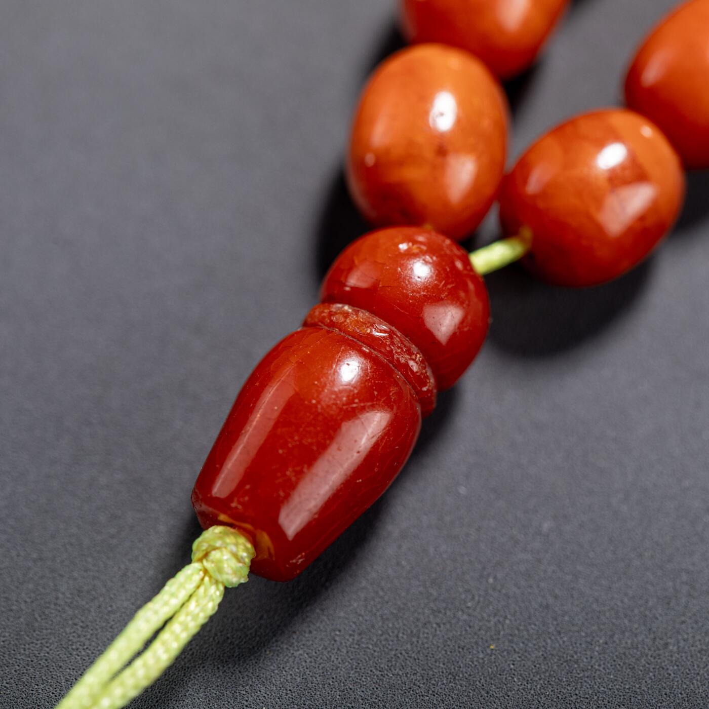 日本大阪雅和auction 2025金秋競賣會第一期 西亞蜜蠟項鏈70.2g 尺寸:L:62cm