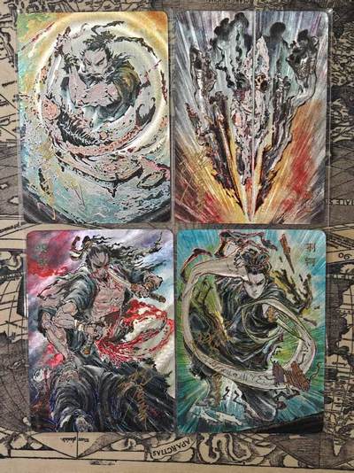 龙虎卡牌第六二场 百里霸场 （无佣金，周六结拍，欢迎送拍） - 【亲签 编号】冷烫粗闪4张全 启读 沈鑫刺客列传一套（编号见图2）