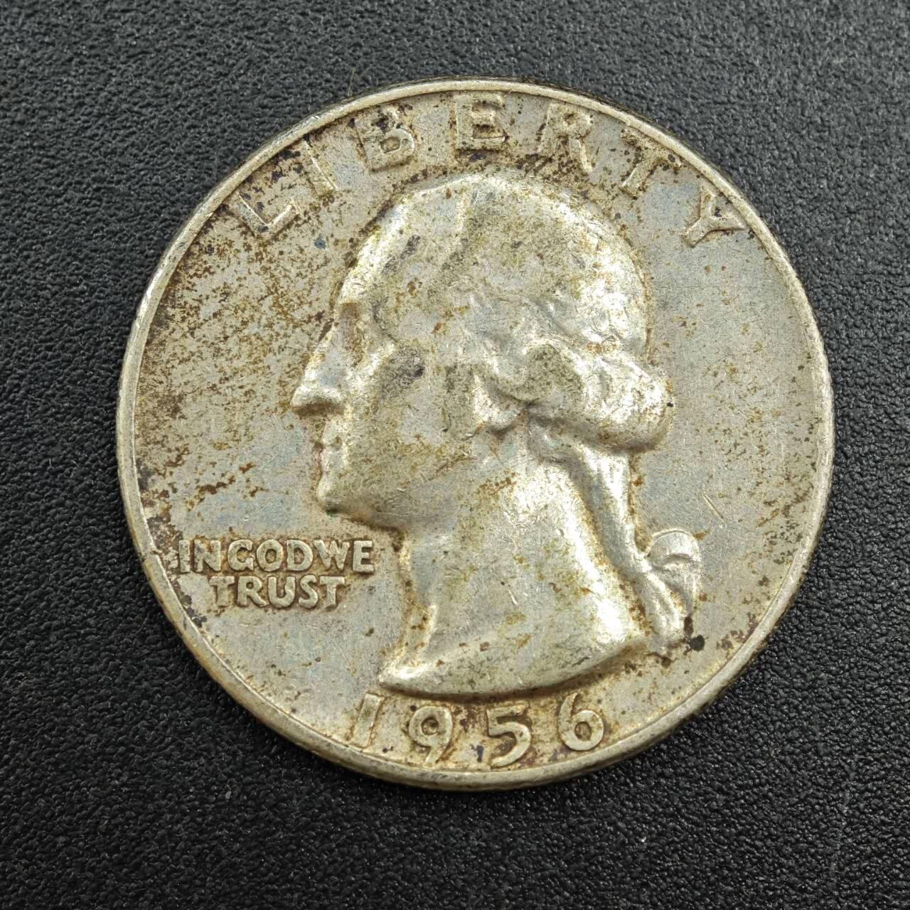 【淘币小摊】实时拍第七百八十七拍   银币套币场   满百包邮可预留二周 每周一统一发货   美国1956年25分银币