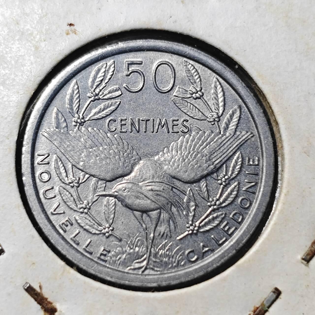 KK钱币收藏小铺  第364场  2月预留时间 周末发货  1949法属新喀里多尼亚50分 好品