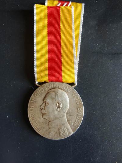 老王徽章第161期 - 德国一战巴登大公国银级功绩奖章       少见贵金属版本    30g