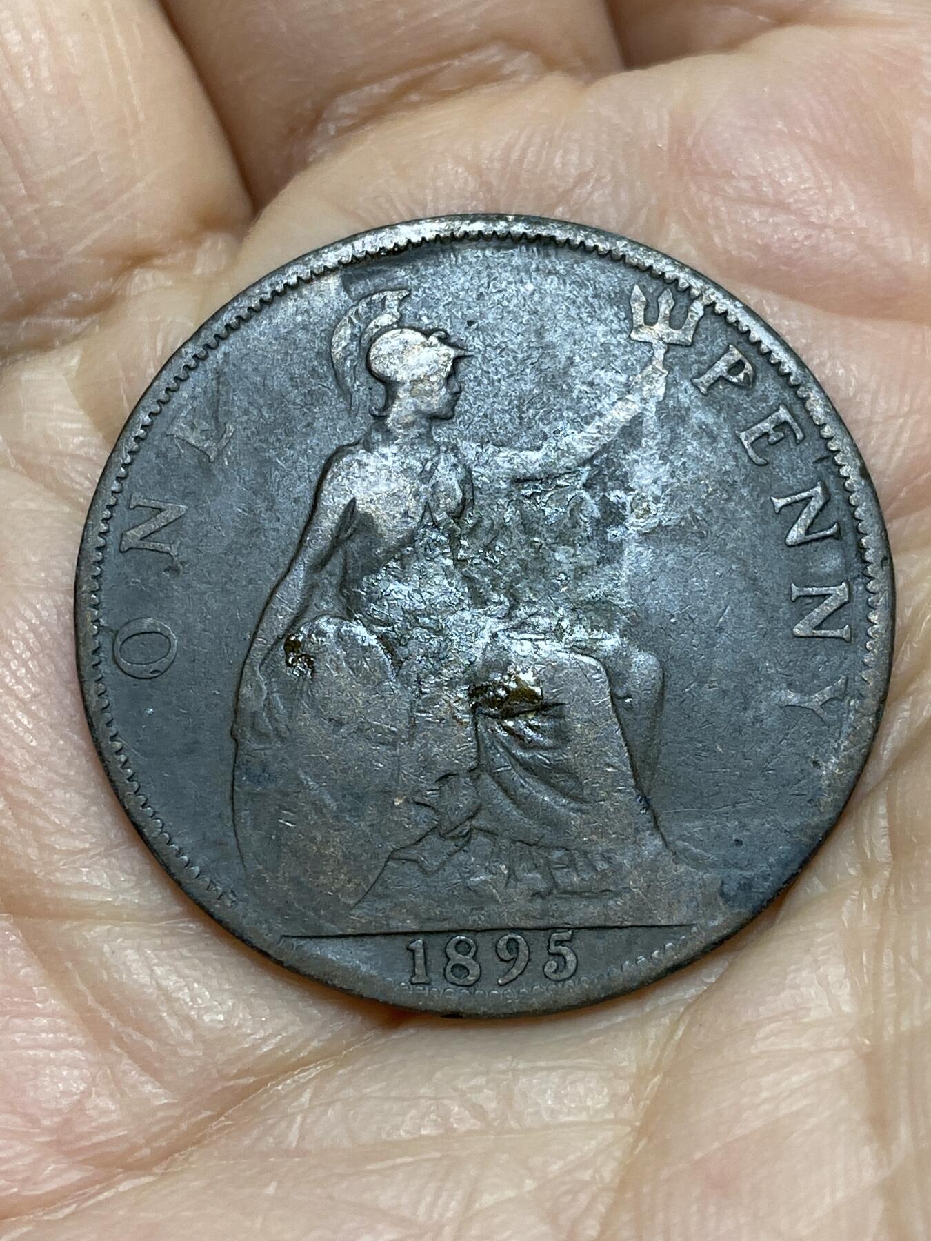 2025年第一百二十二场(总第一百四十八场）外国好品散币(免佣金) 英国🇬🇧1895年1便士(维多利亚女王老年披纱)