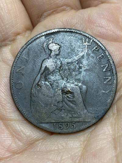 2025年第一百二十二场(总第一百四十八场）外国好品散币(免佣金) - 英国🇬🇧1895年1便士(维多利亚女王老年披纱)