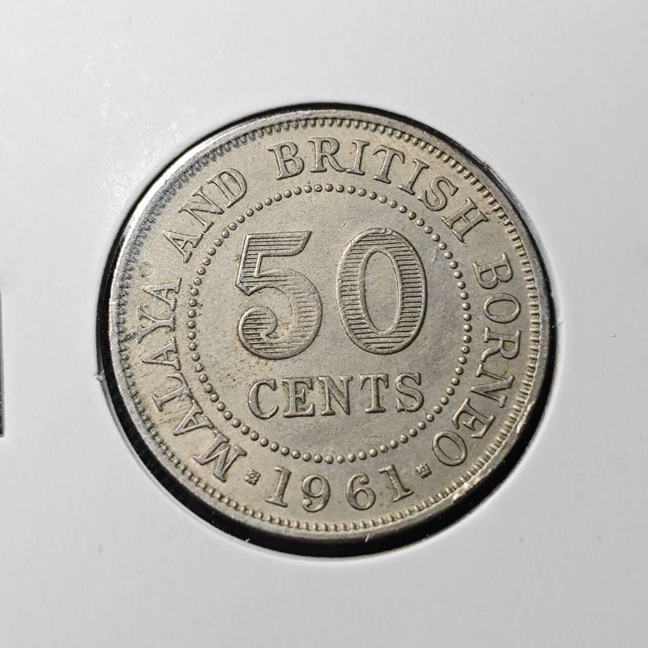 KK钱币收藏小铺  第364场  2月预留时间 周末发货  1961英属马来亚50分