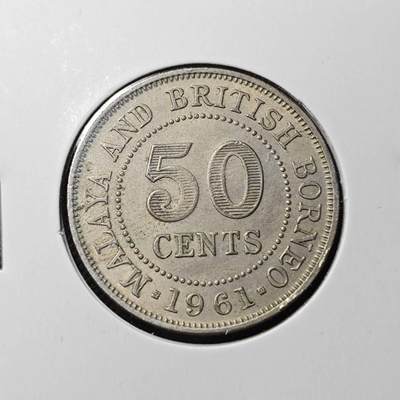KK钱币收藏小铺  第364场  2月预留时间 周末发货 -  1961英属马来亚50分