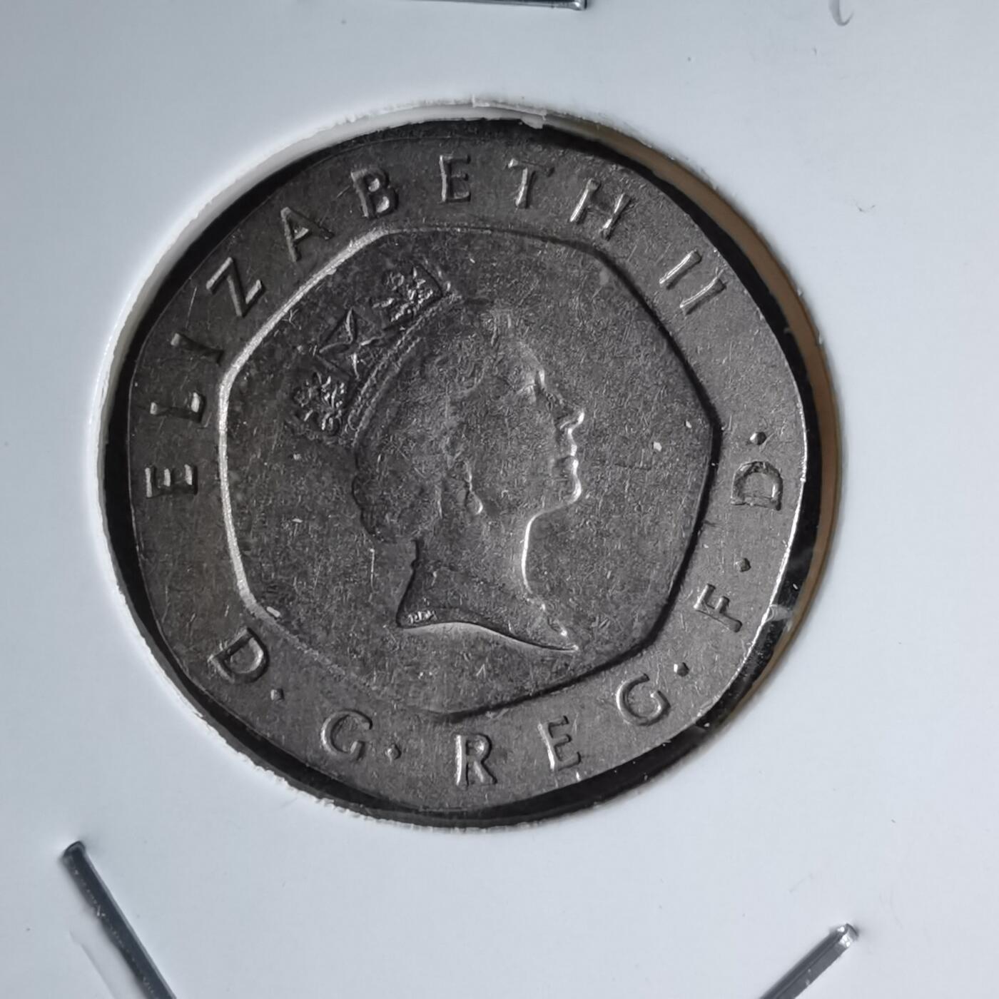 沼泽如烟--第890场 英国1987年20便士