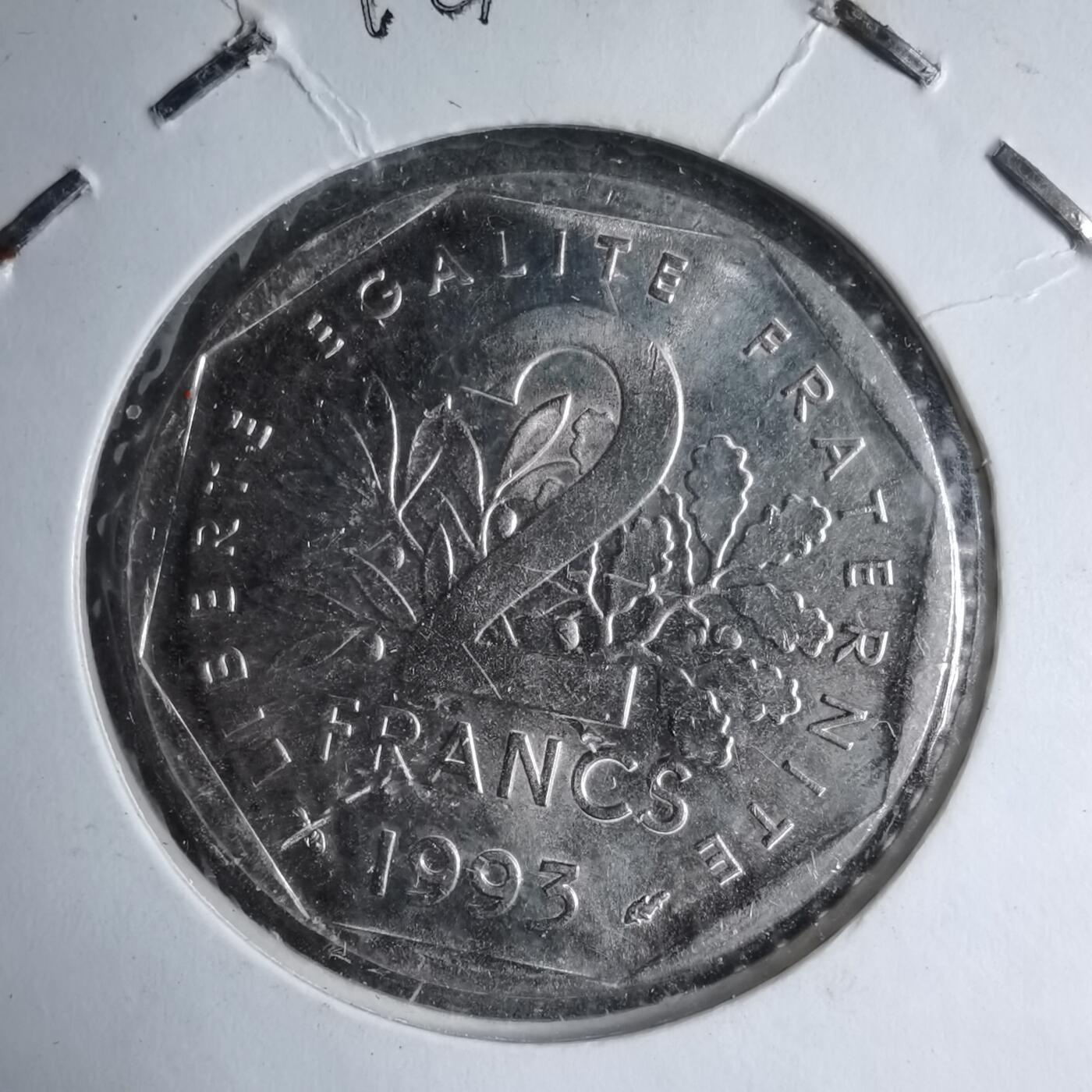 沼泽如烟--第890场 法国1993年2法郎纪念币