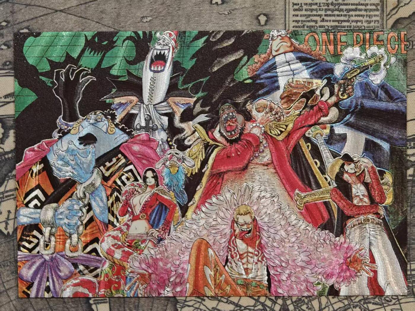 龙虎卡牌第六二场 百里霸场 （无佣金，周六结拍，欢迎送拍） A6粗闪大卡 奇点 海贼王七武海