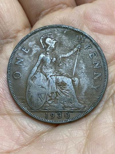 2025年第一百二十二场(总第一百四十八场）外国好品散币(免佣金) - 英国🇬🇧1930年1便士(乔治五世第三版)