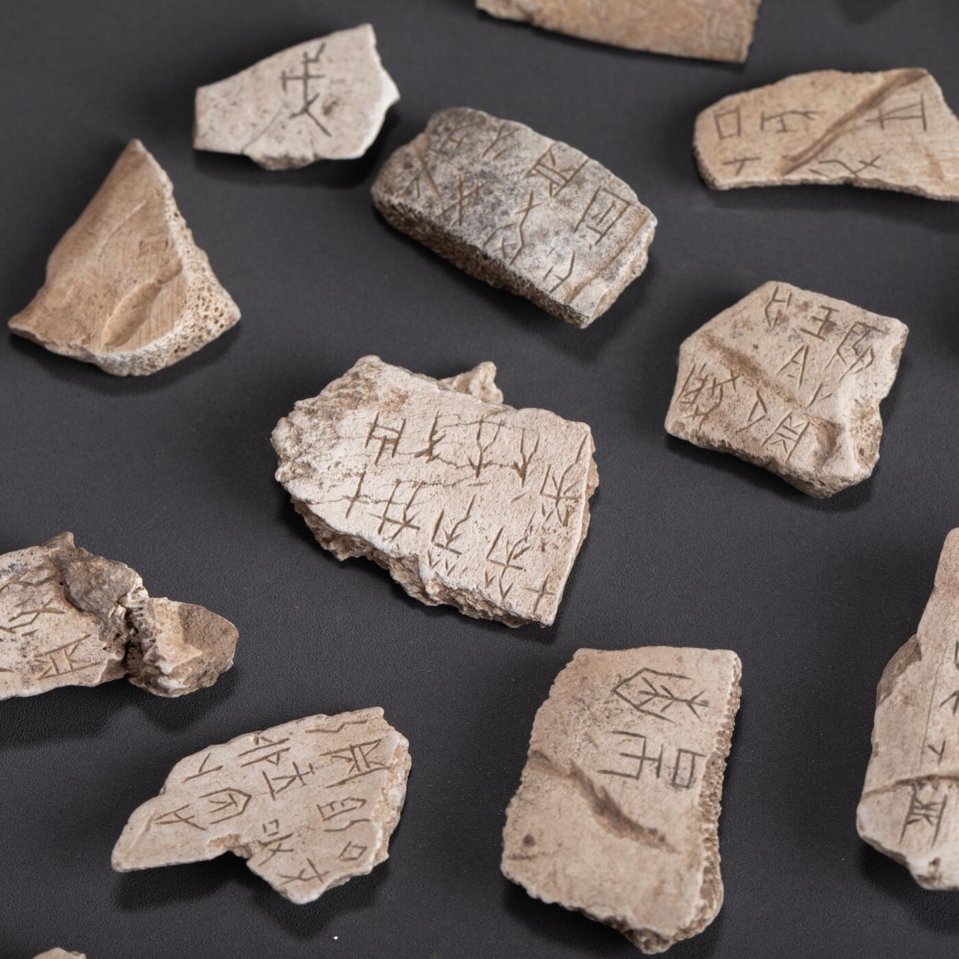 日本大阪雅和auction 2025金秋競賣會第一期 甲骨文 一組86點 尺寸:尺寸不一 備註:木箱