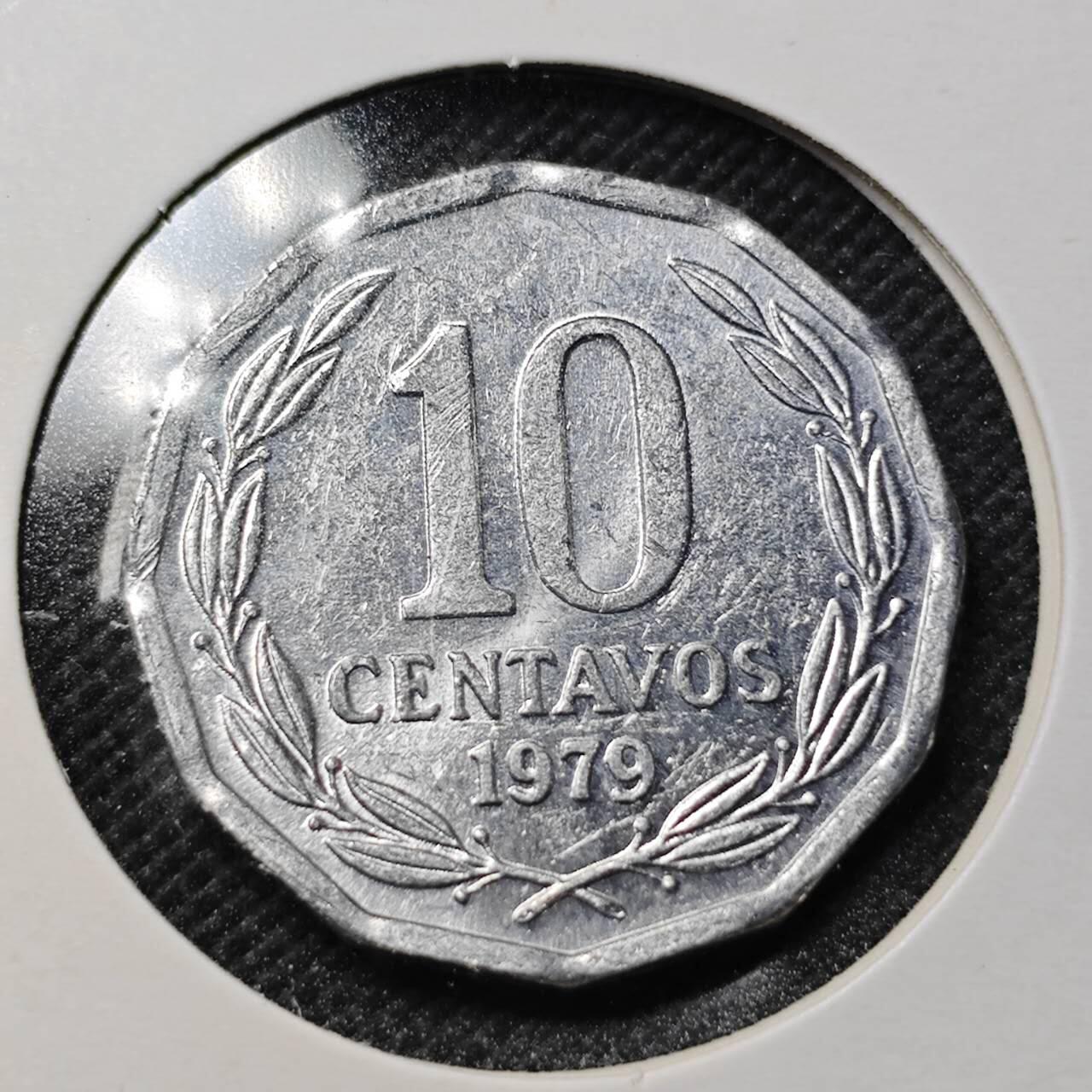 KK钱币收藏小铺  第364场  2月预留时间 周末发货  1979智利10分