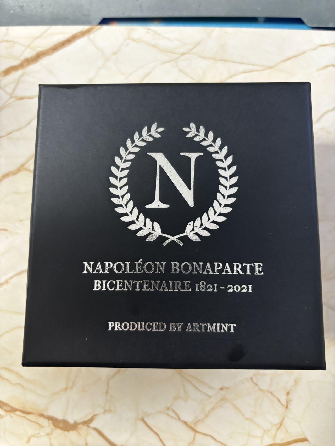 第181期拍卖 获奖喀麦隆2021年拿破仑逝世200周年高浮雕银币，999银，发行量200枚，获得钱币之星经典硬币大奖第一名