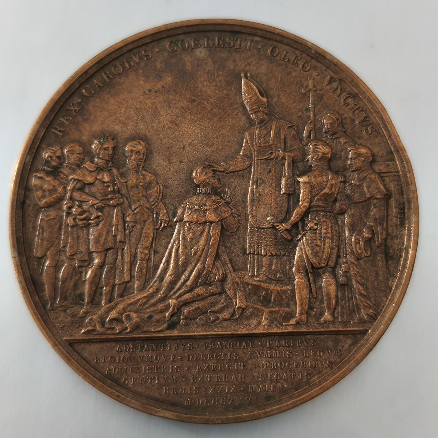 老蟹的宝藏🏴‍☠️ III 法国1825年查理十世加冕纪念铜章-