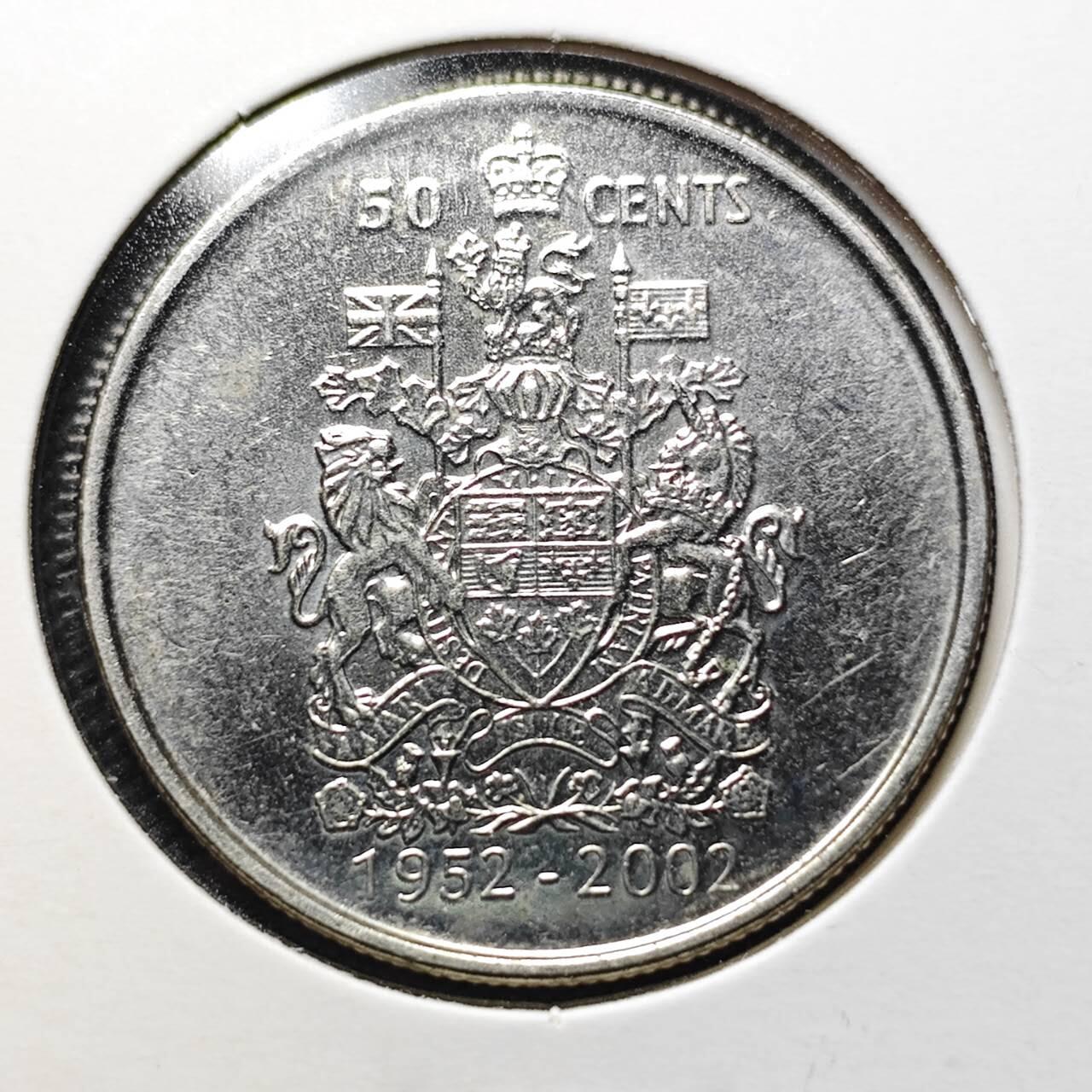 KK钱币收藏小铺  第364场  2月预留时间 周末发货  2002加拿大50分纪念币