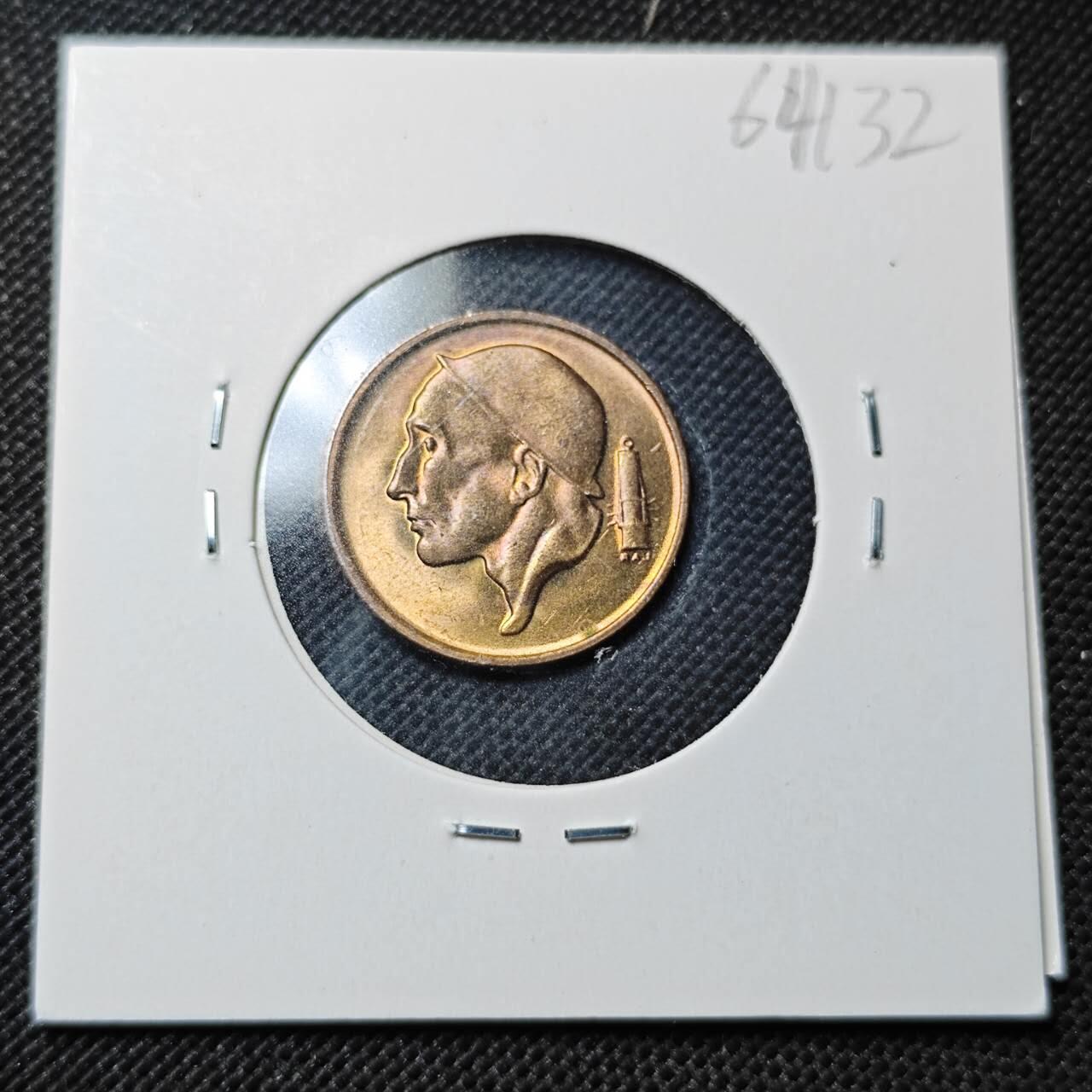 KK钱币收藏小铺  第364场  2月预留时间 周末发货  1976比利时50分 好品铜币