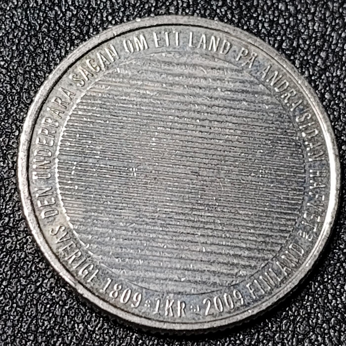 泉币菌-第124场-精品福利场(115场之后的本周末发货，感谢理解) 分域200年 瑞典2009年1克朗铜镍纪念币 25.0毫米 7.0克