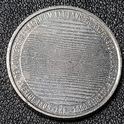 泉币菌-第124场-精品福利场(115场之后的本周末发货，感谢理解) - 分域200年 瑞典2009年1克朗铜镍纪念币 25.0毫米 7.0克