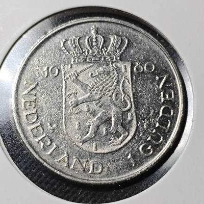 KK钱币收藏小铺  第364场  2月预留时间 周末发货 -  荷兰1盾纪念币