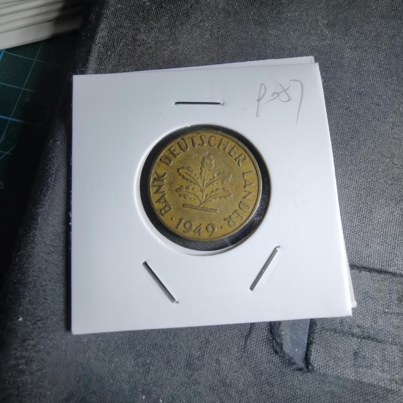 沼泽如烟--第890场 德国1949年10芬尼银行版