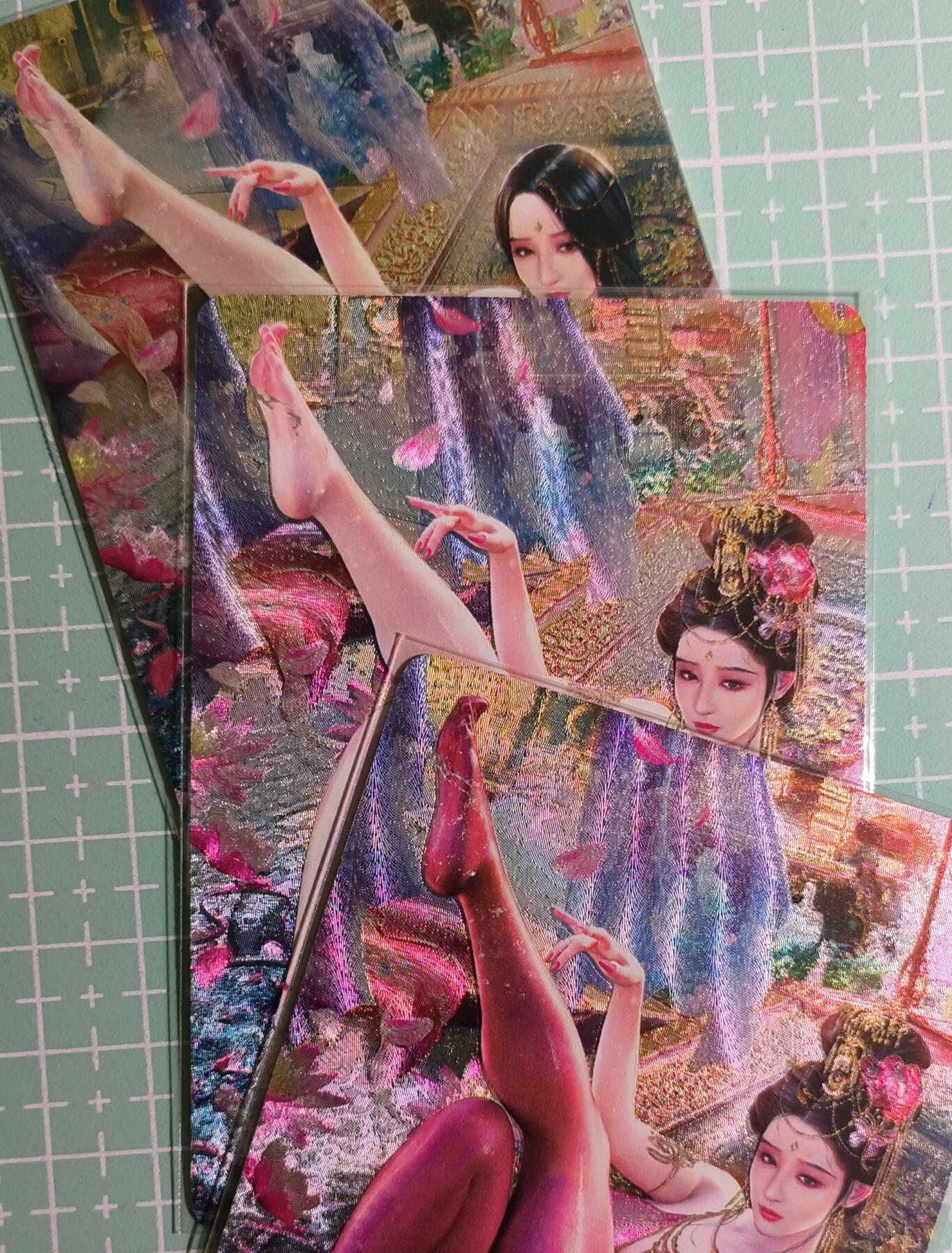 C先生卡牌 第15期 元集纪·刷子签·罐儿签·毒瘤签(持续收拍品中...) 【粗闪】燎原×巴丁《绝色绘卷》杨玉环 三渐变