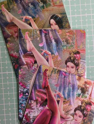 C先生卡牌 第15期 元集纪·刷子签·罐儿签·毒瘤签(持续收拍品中...) - 【粗闪】燎原×巴丁《绝色绘卷》杨玉环 三渐变