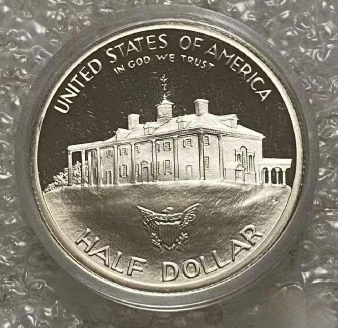 世界各国银币章专场（第23场） 1982年美国纪念乔治.华盛顿诞辰250周年1/2元精制银币