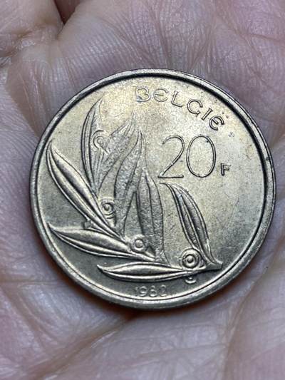 2025年第一百二十二场(总第一百四十八场）外国好品散币(免佣金) - 比利时🇧🇪1982年20法郎(博杜安一世时期，荷语版)