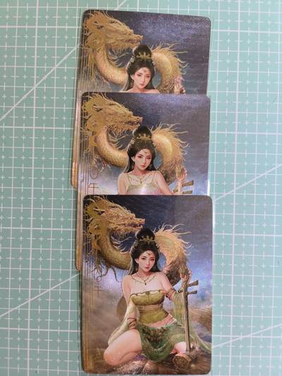 C先生卡牌 第15期 元集纪·刷子签·罐儿签·毒瘤签(持续收拍品中...) - 【粗闪】卡颜月色《龙之九子》囚牛 三渐变(第三张艺术)