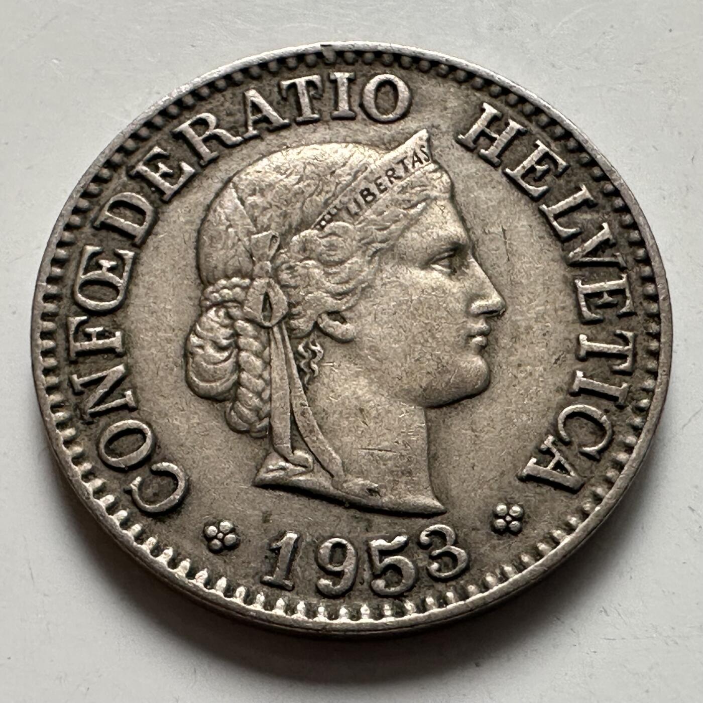 🌹外币初藏🌹🐯2025年第123场  每周二四六晚8️⃣点 接代拍 瑞士1953年十分