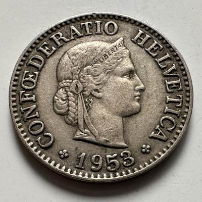🌹外币初藏🌹🐯2025年第123场  每周二四六晚8️⃣点 接代拍 - 瑞士1953年十分