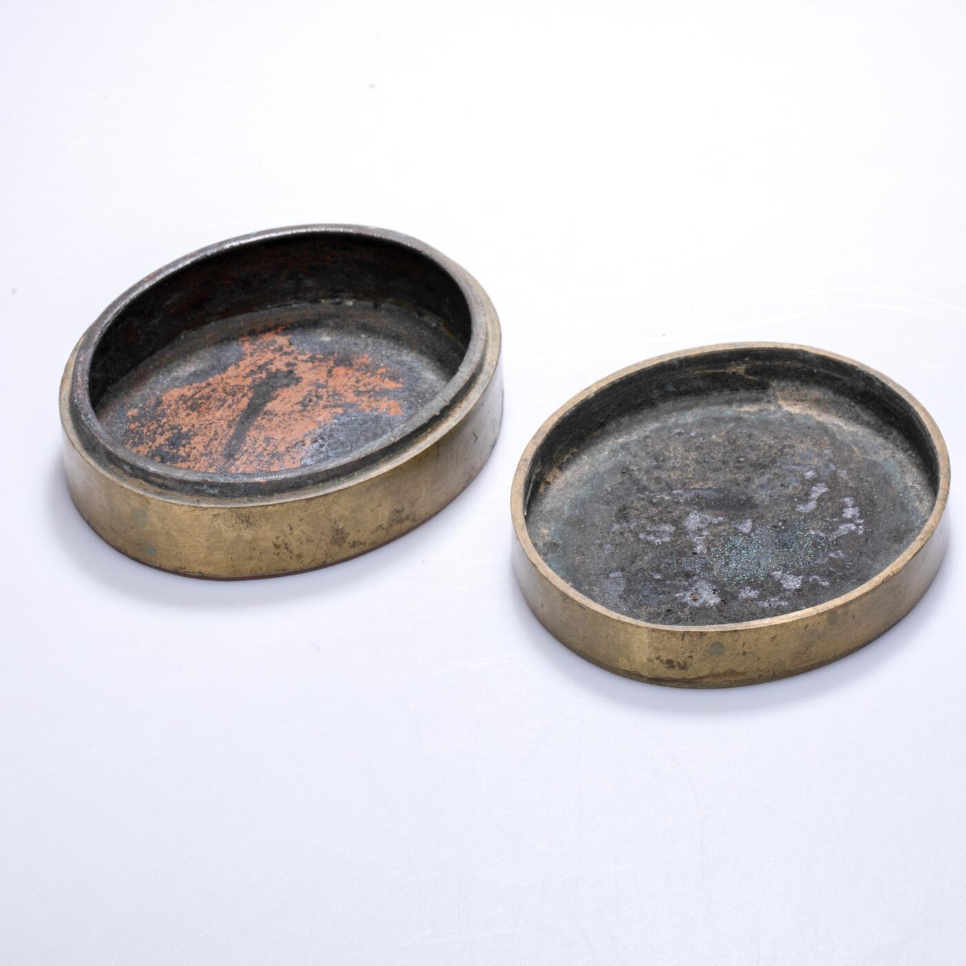 日本大阪雅和auction 2025金秋競賣會第一期 銅 馬晉款駿馬墨盒 尺寸:W:9 H:3cm