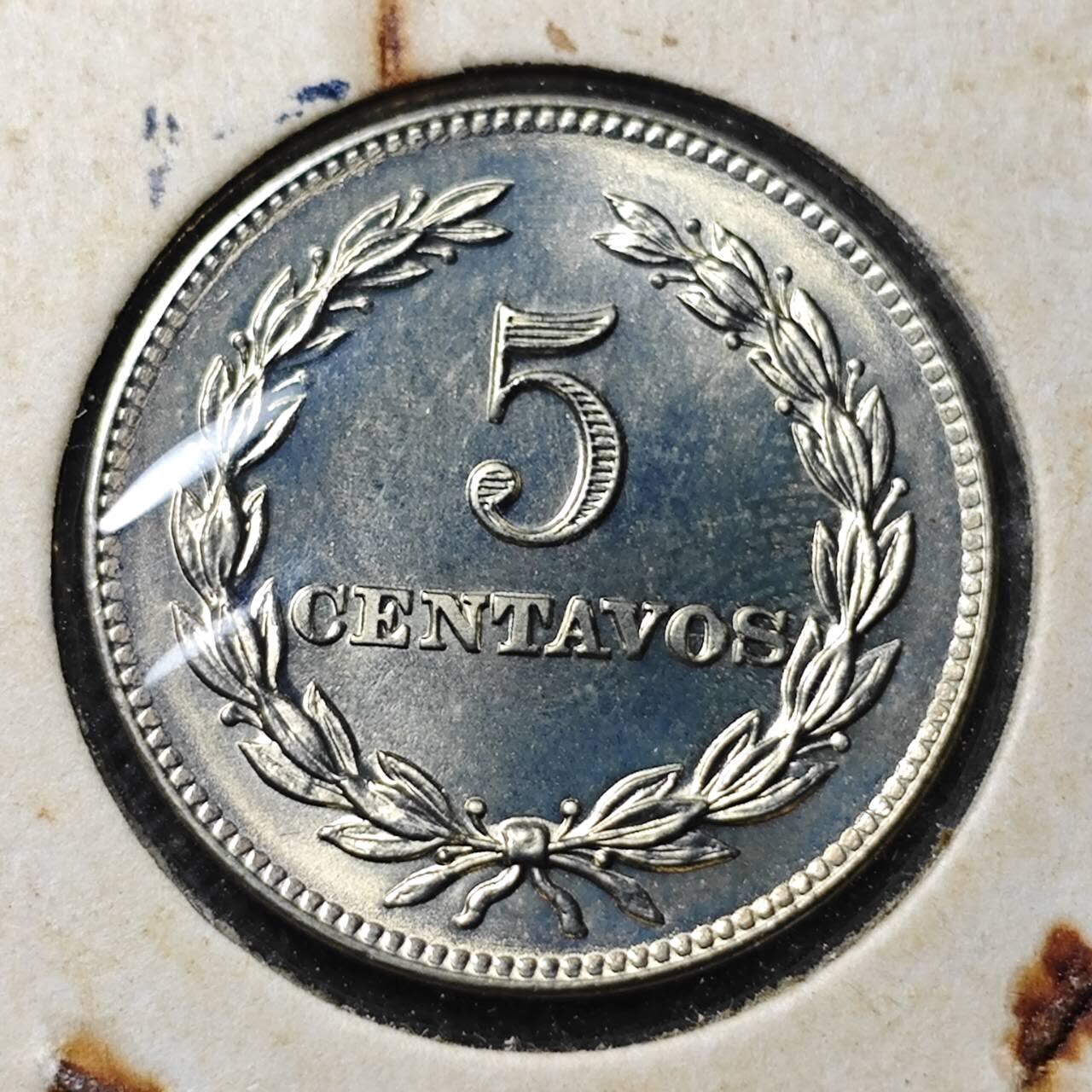 KK钱币收藏小铺  第364场  2月预留时间 周末发货  1977萨尔瓦多5分 好品