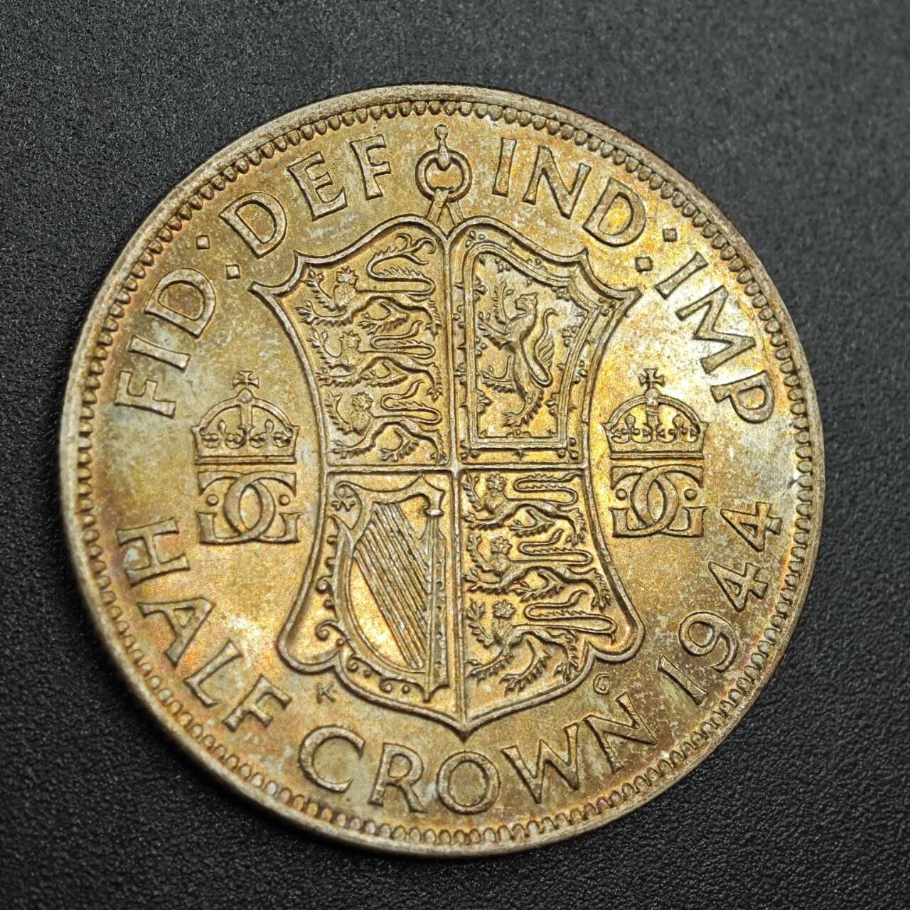 【淘币小摊】实时拍第七百八十七拍   银币套币场   满百包邮可预留二周 每周一统一发货   英国1944年乔治六世半克朗银币