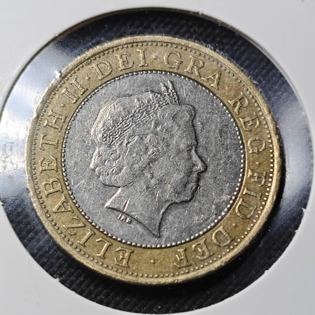 KK钱币收藏小铺  第364场  2月预留时间 周末发货  英国2镑纪念币