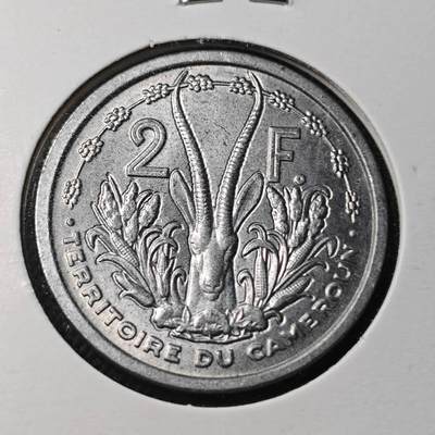 KK钱币收藏小铺  第364场  2月预留时间 周末发货 -  1948法属喀麦隆2法郎