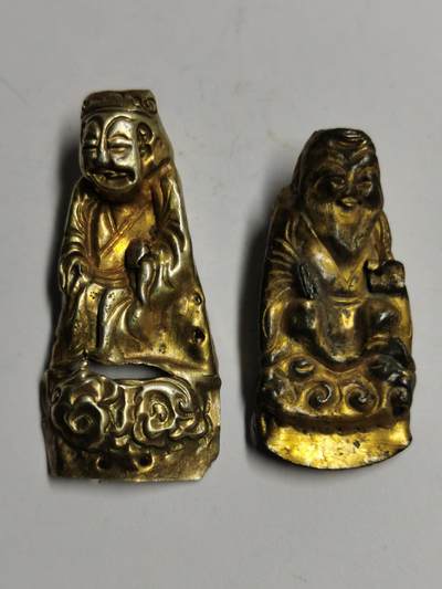 藏珍品阁专场78期 - 清末鎏金像，残品