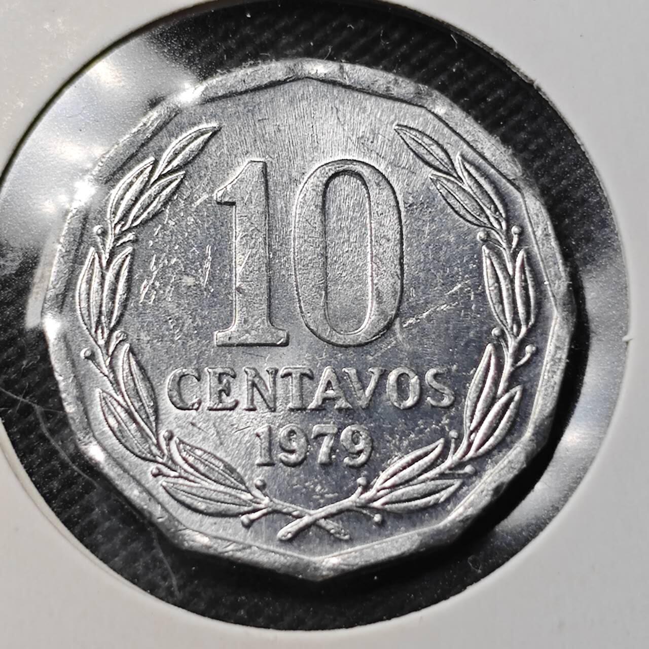 KK钱币收藏小铺  第363场  2月预留时间 周末发货  1979智利10分