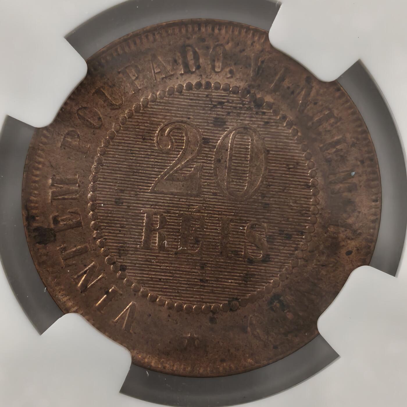 老蟹的宝藏🏴‍☠️ III NGC MS63RB 巴西1900年20瑞斯