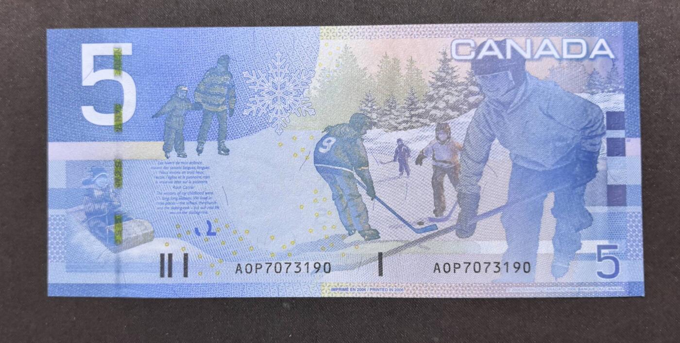 北京马甸外国币专卖第146期，外国纸币币专场，陆续上拍，欢迎关注 加拿大5元纸币全新