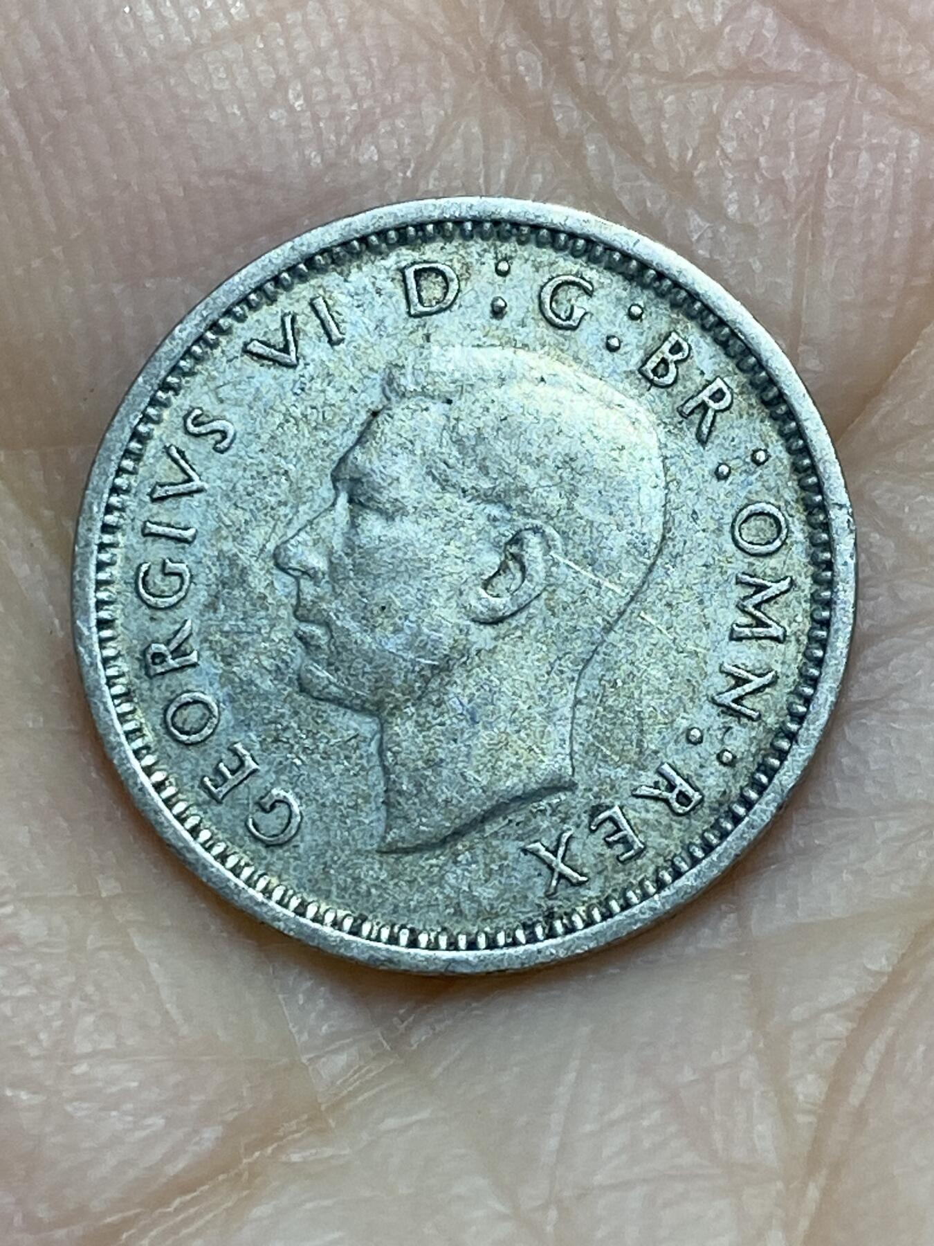 2025年第一百二十二场(总第一百四十八场）外国好品散币(免佣金) 英国🇬🇧1938年3便士银币(乔治六世第一版，500银)