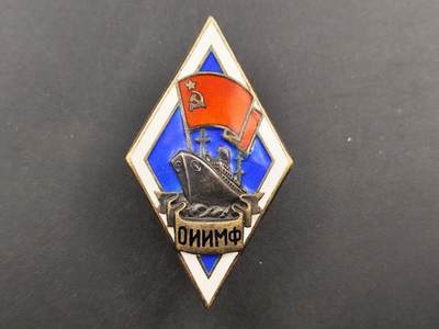 11月徽章新货项目 接下来都是精品场 欢迎关注 - 早期银质版 苏联海运学院校徽 极品品相