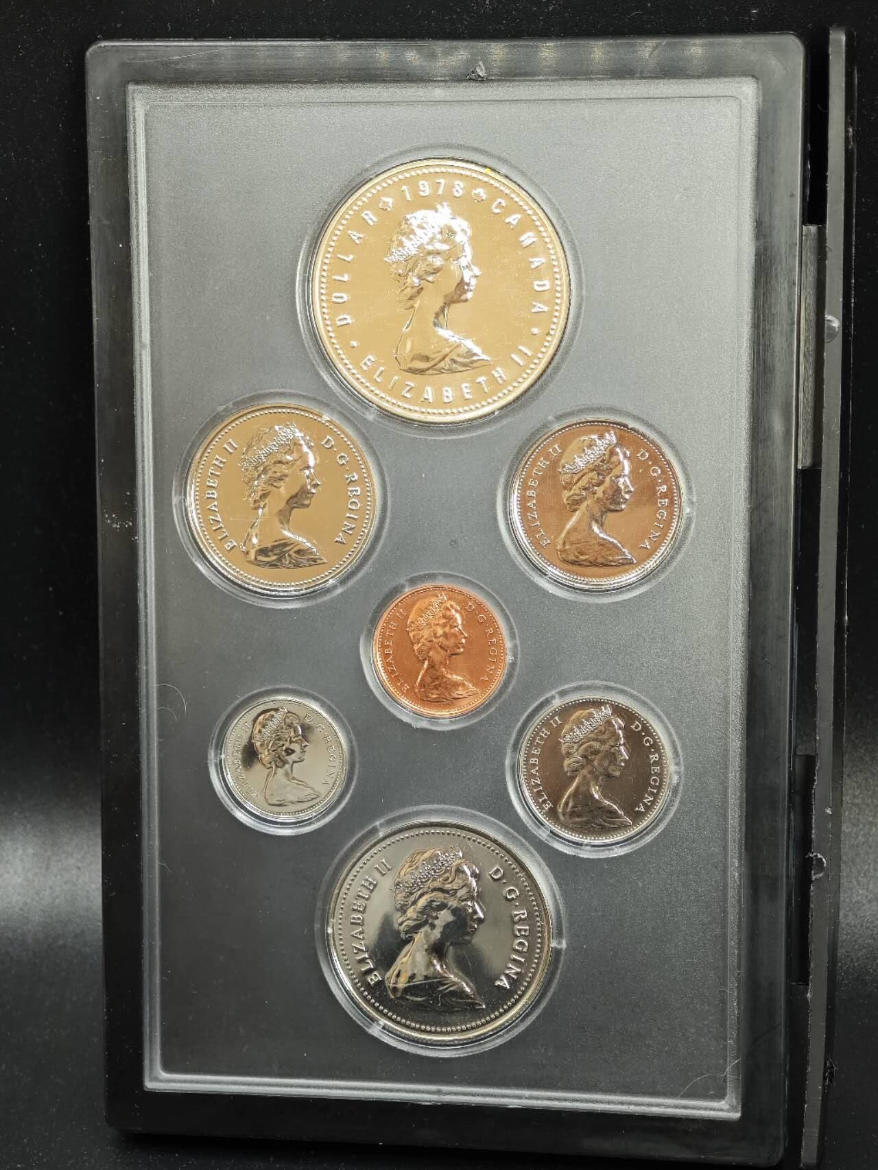 【淘币小摊】实时拍第七百八十七拍   银币套币场   满百包邮可预留二周 每周一统一发货   加拿大1978年套币含一元银币