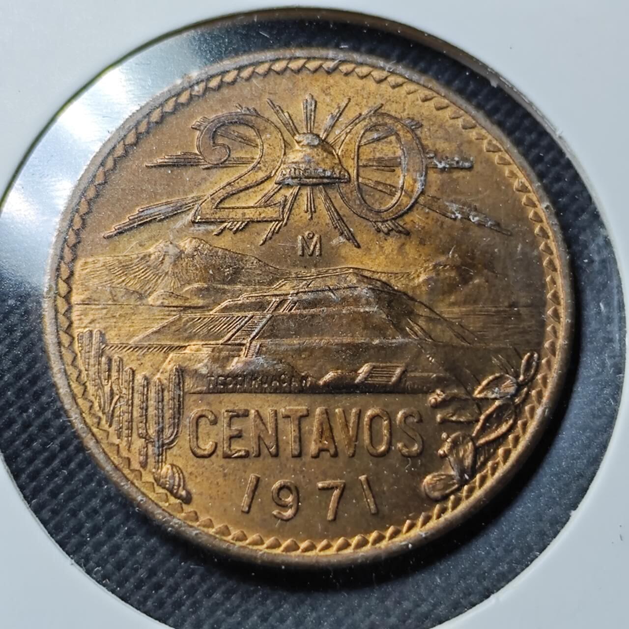 KK钱币收藏小铺  第364场  2月预留时间 周末发货  1971墨西哥20分铜币