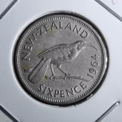 沼泽如烟--第891场 - 新西兰1964年6便士