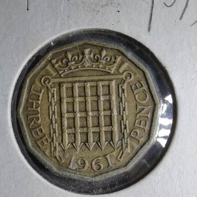 沼泽如烟--第890场 - 英国1961年3便士